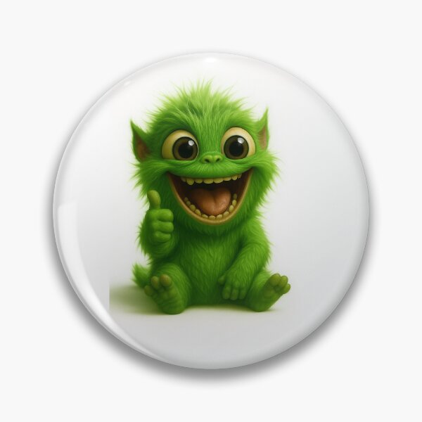 Item preview, Thumbs Up Green Monster – Cheerful Cute Creature designed and sold by StickerLab011.