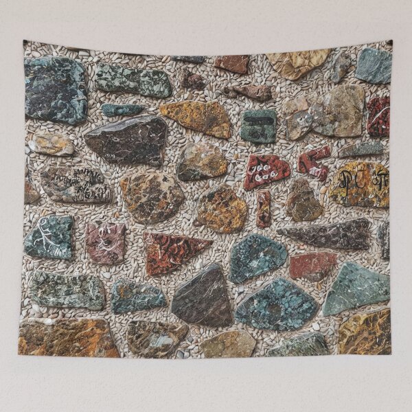 Item preview, Colorful Stone Wall with Graffiti designed and sold by Rostislav Bouda.