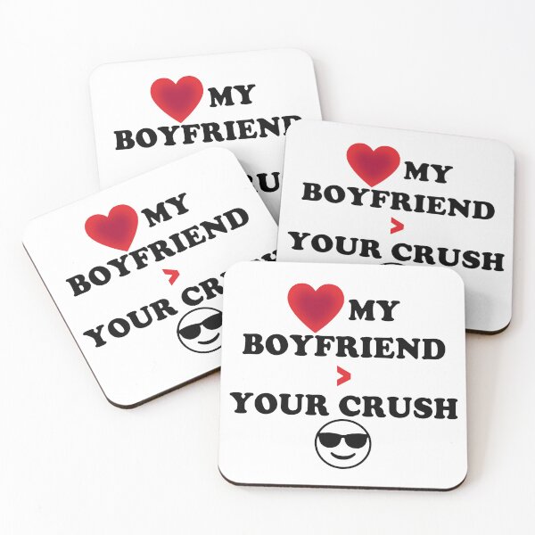 Item preview, My Boyfriend > Your Crush ? - Funny Bold Statement T-Shirt designed and sold by fashionrise.