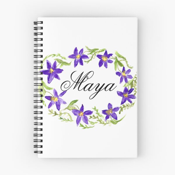 Item preview, Maya name girls Flowers wreath designed and sold by Monika Howarth.