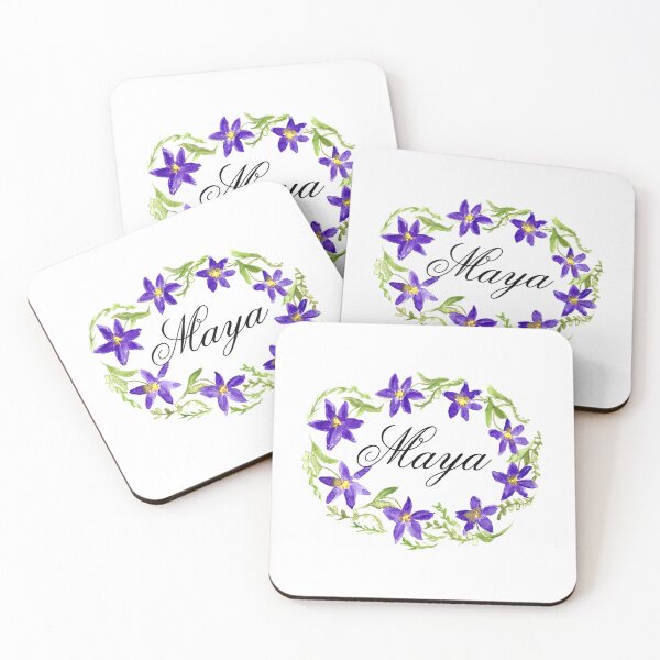 Item preview, Maya name girls Flowers wreath designed and sold by Monika Howarth.