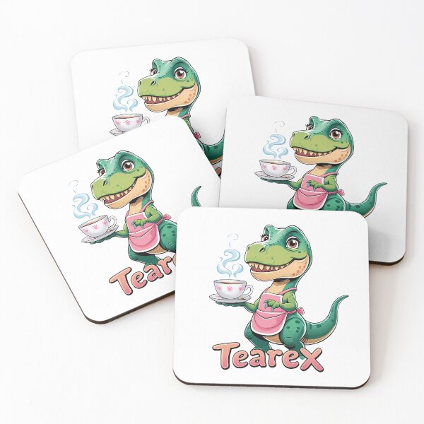Item preview, TeaRex – Cute Cartoon T-Rex with Teacup | Funny Dinosaur Tea Lover Design designed and sold by RvinJo8.