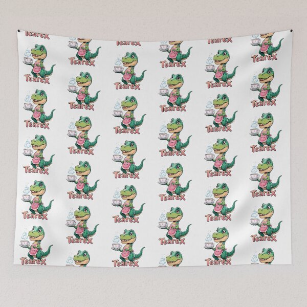 Item preview, TeaRex – Cute Cartoon T-Rex with Teacup | Funny Dinosaur Tea Lover Design designed and sold by RvinJo8.