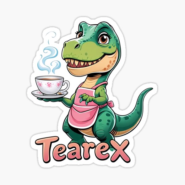 Item preview, TeaRex – Cute Cartoon T-Rex with Teacup | Funny Dinosaur Tea Lover Design designed and sold by RvinJo8.