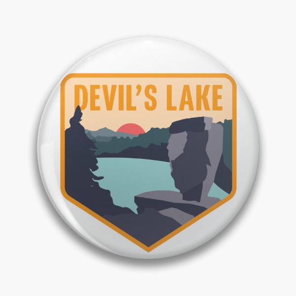 Item preview, Devil's Lake Typographic Badge designed and sold by Jgagliardo96.