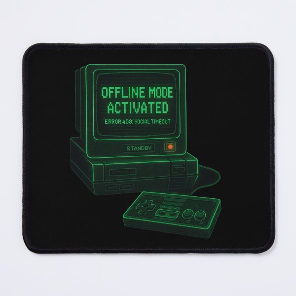 Item preview, Retro Gamer Offline Mode – Glitch Aesthetic Design designed and sold by LaserKey.