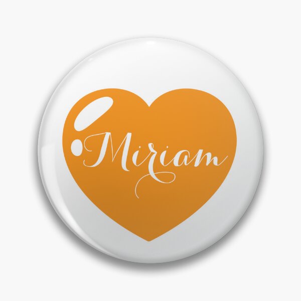 Item preview, Miriam Name with Orange Heart  designed and sold by Monika Howarth.