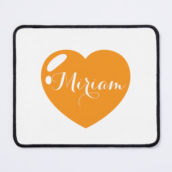 Item preview, Miriam Name with Orange Heart  designed and sold by Monika Howarth.