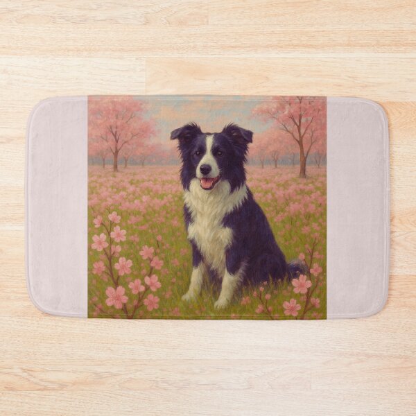 Item preview,  Border Collie Under Cherry Blossoms - Dreamy Dog Nature Scene designed and sold by Nature's Palette.