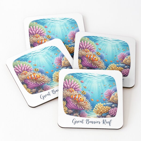 Item preview, Vibrant Coral Reef: A Great Barrier Reef Watercolor Painting designed and sold by Digital Dreams Arts.