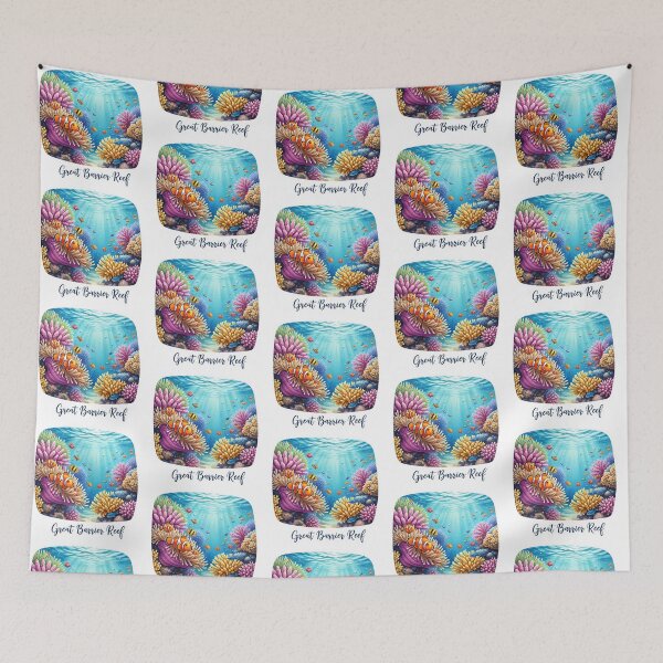 Item preview, Vibrant Coral Reef: A Great Barrier Reef Watercolor Painting designed and sold by Digital Dreams Arts.