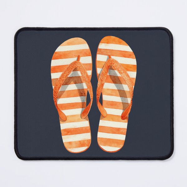 Item preview, Blue and white striped Flip Flops  designed and sold by StudioRedKoala.