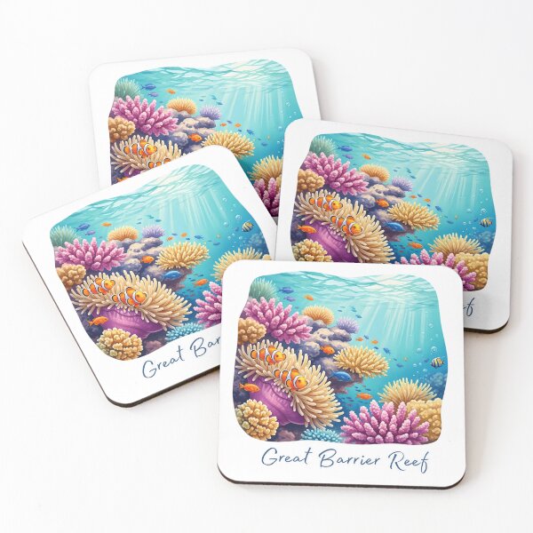 Item preview, A Great Barrier Reef: Colorful Clownfish & Coral Art designed and sold by Digital Dreams Arts.