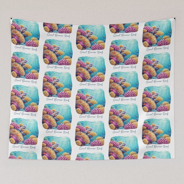 Item preview, A Great Barrier Reef: Colorful Clownfish & Coral Art designed and sold by Digital Dreams Arts.