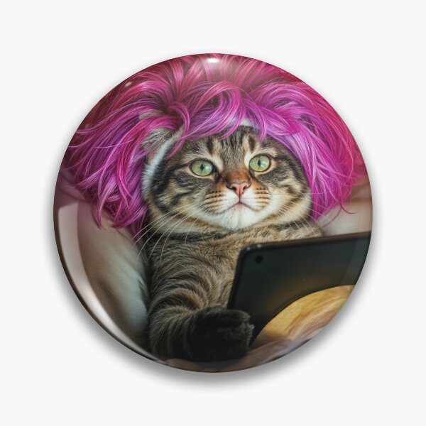 Item preview, Gen Z Cat Staring At a Tablet In Bed designed and sold by Maria Dryfhout.