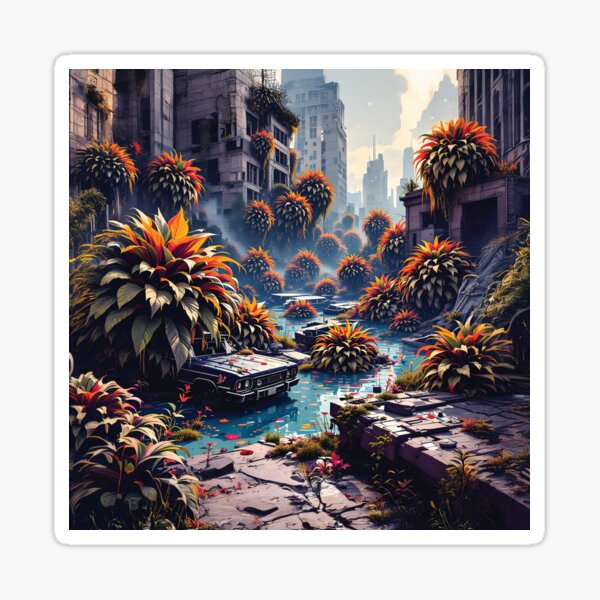 Item preview, Weeds have overrun the abandoned city designed and sold by Marcu Ioachim.