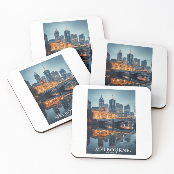 Item preview, Reflections on the Yarra: An Atmospheric Melbourne Skyline designed and sold by Digital Dreams Arts.