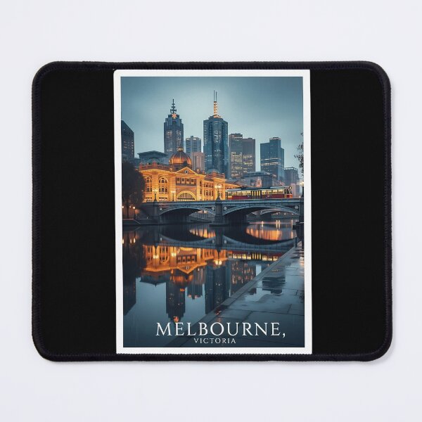 Item preview, Reflections on the Yarra: An Atmospheric Melbourne Skyline designed and sold by Digital Dreams Arts.
