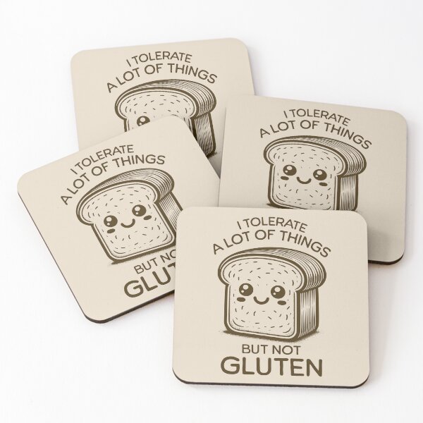 Item preview, I Tolerate A Lot Of Things But Not Gluten Cute Kawaii Bread Gluten Allergy Humor designed and sold by KLArtzStore.