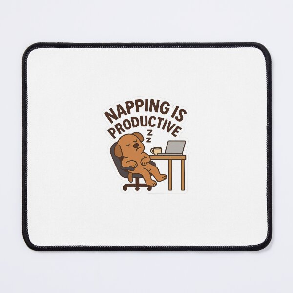 Item preview, Napping Is Productive Funny Dog Office Humor designed and sold by DripDesignHaus.