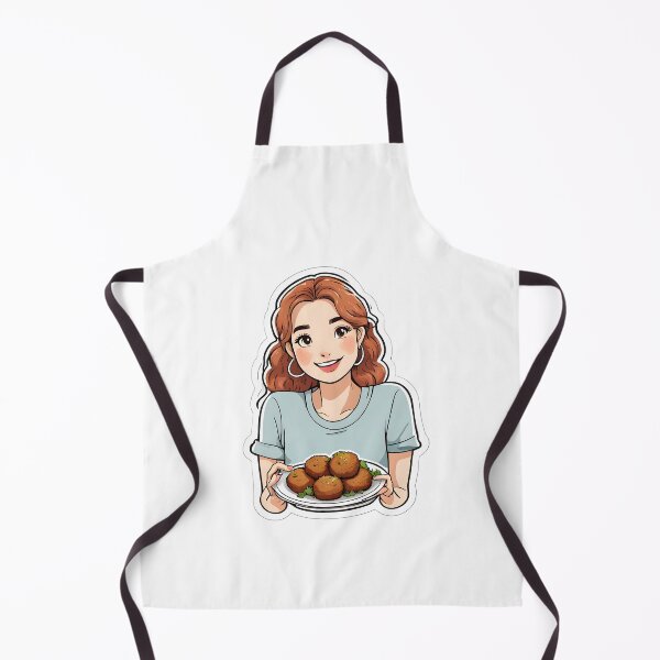 Item preview, Illustration of a young woman with falafels designed and sold by simaso.