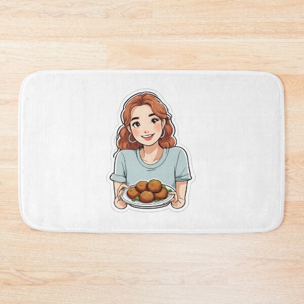 Item preview,  Illustration of a young woman with falafels designed and sold by simaso.