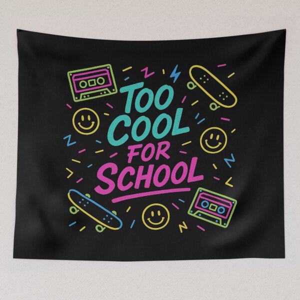 Item preview, Vibrant 'Too Cool For School' Graphic Unisex designed and sold by ThreadQuirk.