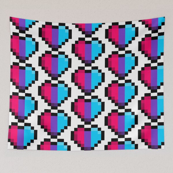 Item preview, AndrogynePixel Heart Pride Flag designed and sold by HarveyHandcraftsandDesigns.