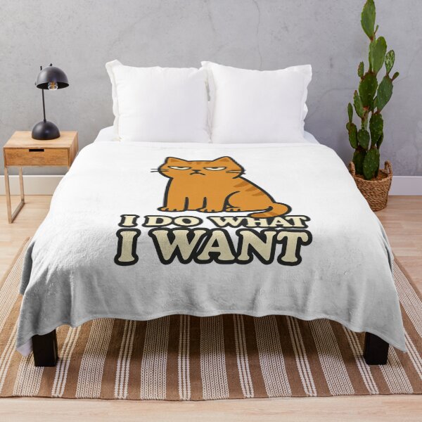Item preview, I Do What I Want – Sarcastic Cat Attitude Design designed and sold by Print_Drip.