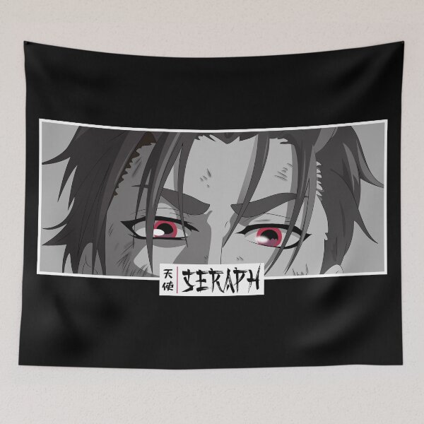 Item preview, Seraph Anime Eyes Monochrome Japanese Cozy Manga designed and sold by Otakurypto.