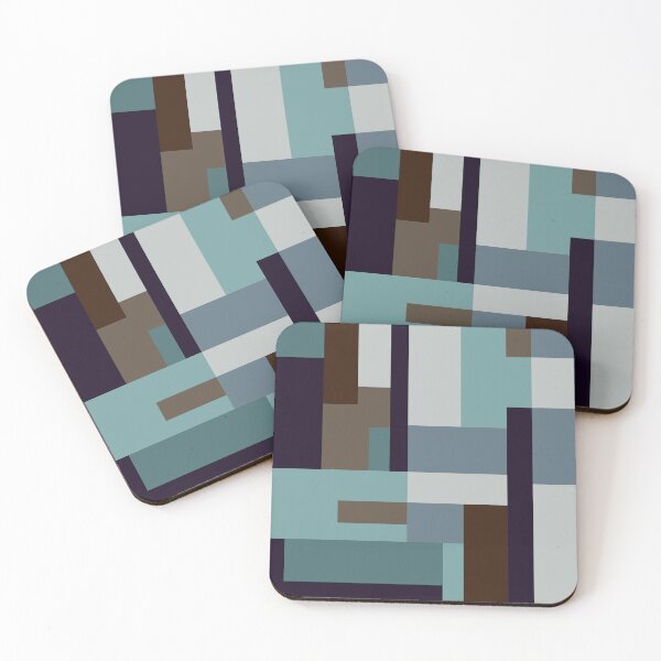 Item preview, Teal Grey Modern Abstract Geometric Art designed and sold by Sharon Schwalbe.