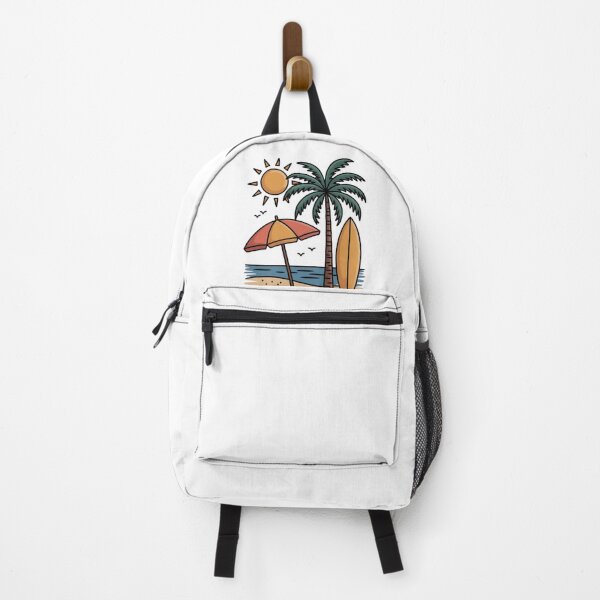 Item preview, Beach cartoon palm trees with umbrella designed and sold by VibrArtco.