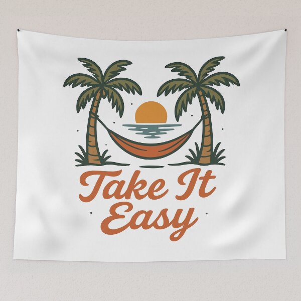 Item preview, Chill Out with Palm Trees and Hammock Graphic Unisex designed and sold by ThreadQuirk.