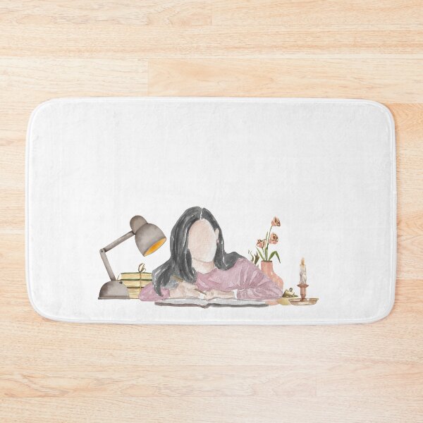 Item preview, Late Night Writing Girl – Warm Desk Aesthetic Watercolor designed and sold by Softglow-Studio.