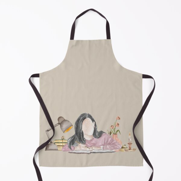 Item preview, Late Night Writing Girl – Warm Desk Aesthetic Watercolor designed and sold by Softglow-Studio.
