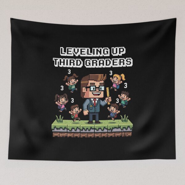 Item preview, Leveling Up 3rd Graders - Pixel Art Third Grade Teacher & Students designed and sold by AnAzArt.