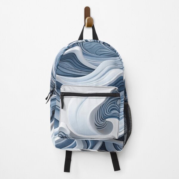 Item preview, Aesthetic Blue Grey Creamy Textured Waves Design with foamy accents designed and sold by greenflashwear.