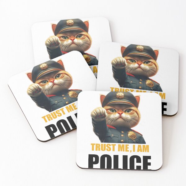 Item preview,  police cat officer in uniform designed and sold by Noha Applied- Arts.