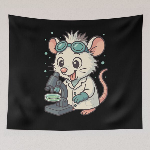 Item preview, Lab rat - funny animal and scientist designed and sold by DamioPolArt.