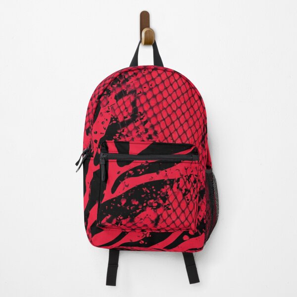 Item preview, Bold Red Snakeskin Zebra Stripes designed and sold by VonsKraftCorner.