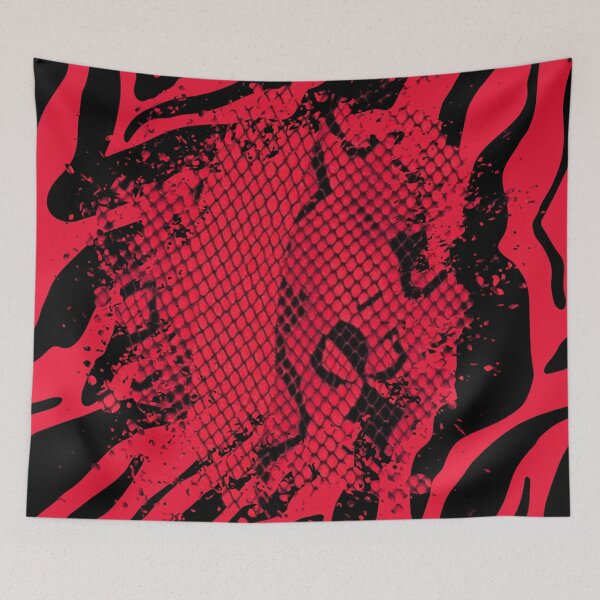 Item preview, Bold Red Snakeskin Zebra Stripes designed and sold by VonsKraftCorner.