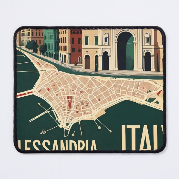 Item preview, Alessandria Italy Vintage Travel Tourism designed and sold by TravelersGems.