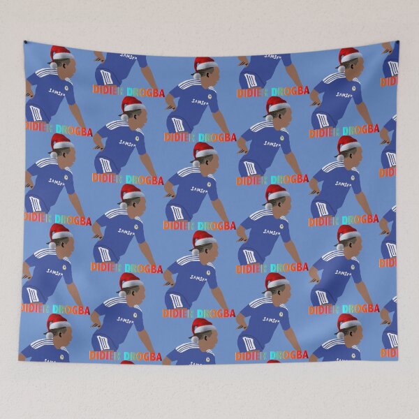 Item preview, Didier Drogba Christmas illustration designed and sold by ZooStateofMind.