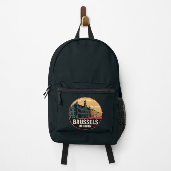 Item preview, Brussels Belgium Illustration Travel Art Badge designed and sold by KrisSidDesigns.
