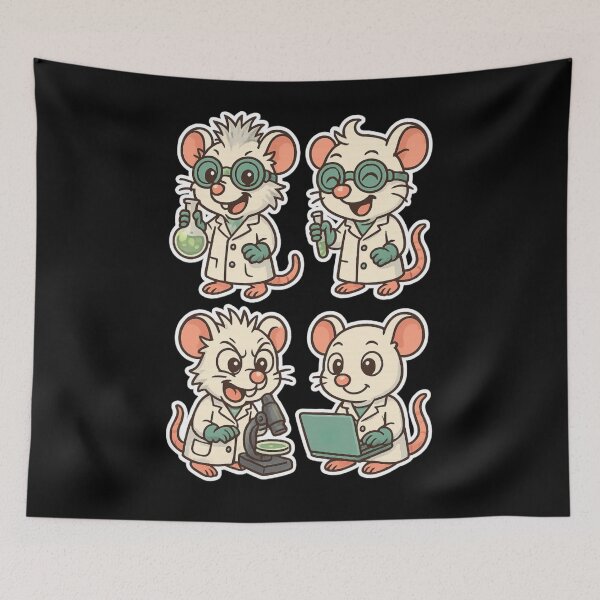Item preview, Lab rat - rat scientists in lab coats designed and sold by DamioPolArt.