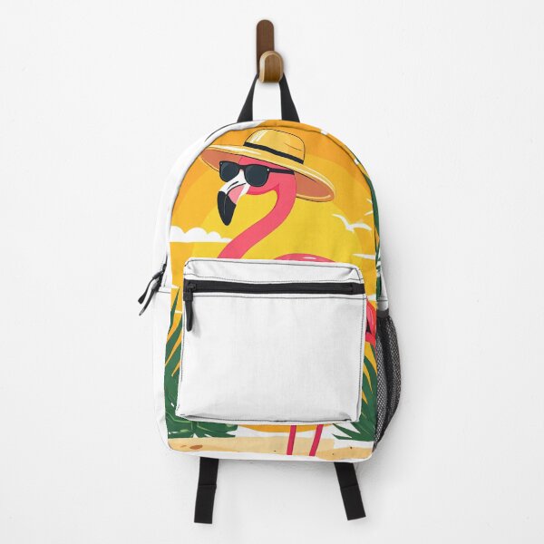 Item preview, Beach flamingo with hat and sunglasses designed and sold by VibrArtco.