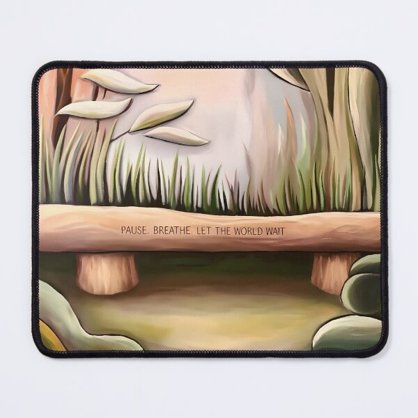 Item preview, Pause Breathe Let The World Wait, Self Care Quote inspired by modern art designed and sold by MoMidoStore.