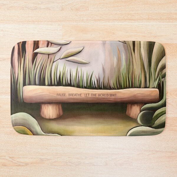 Item preview, Pause Breathe Let The World Wait, Self Care Quote inspired by modern art designed and sold by MoMidoStore.