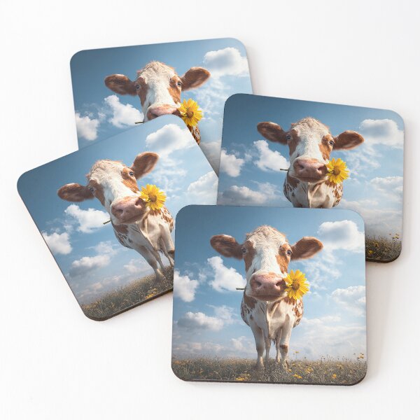 Item preview, A cow with a sunflower in her mouth designed and sold by sheptonian.