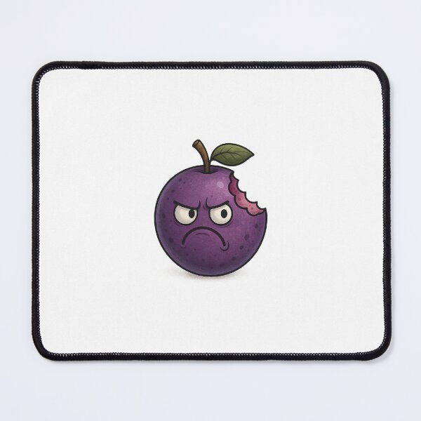 Item preview, Upset Grape with Bite Taken Out – Angry Fruit Character Art designed and sold by DripDesignHaus.